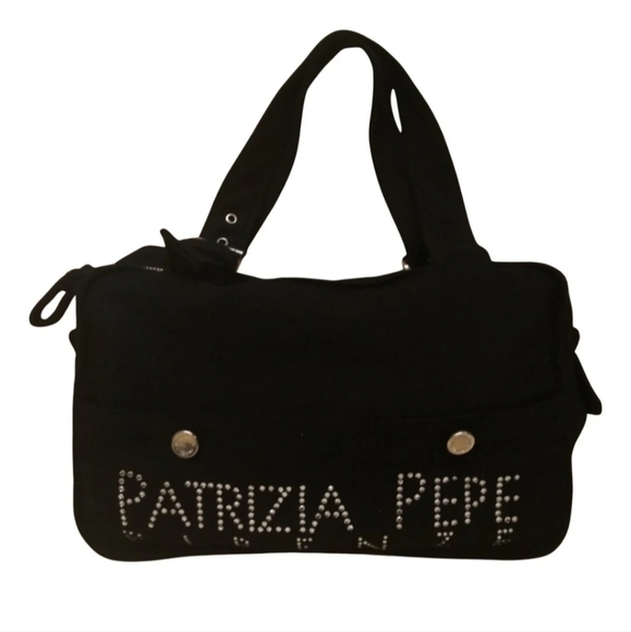 Patrizia Pepe Firenze black cotton tote bag - Picture 1 of 11